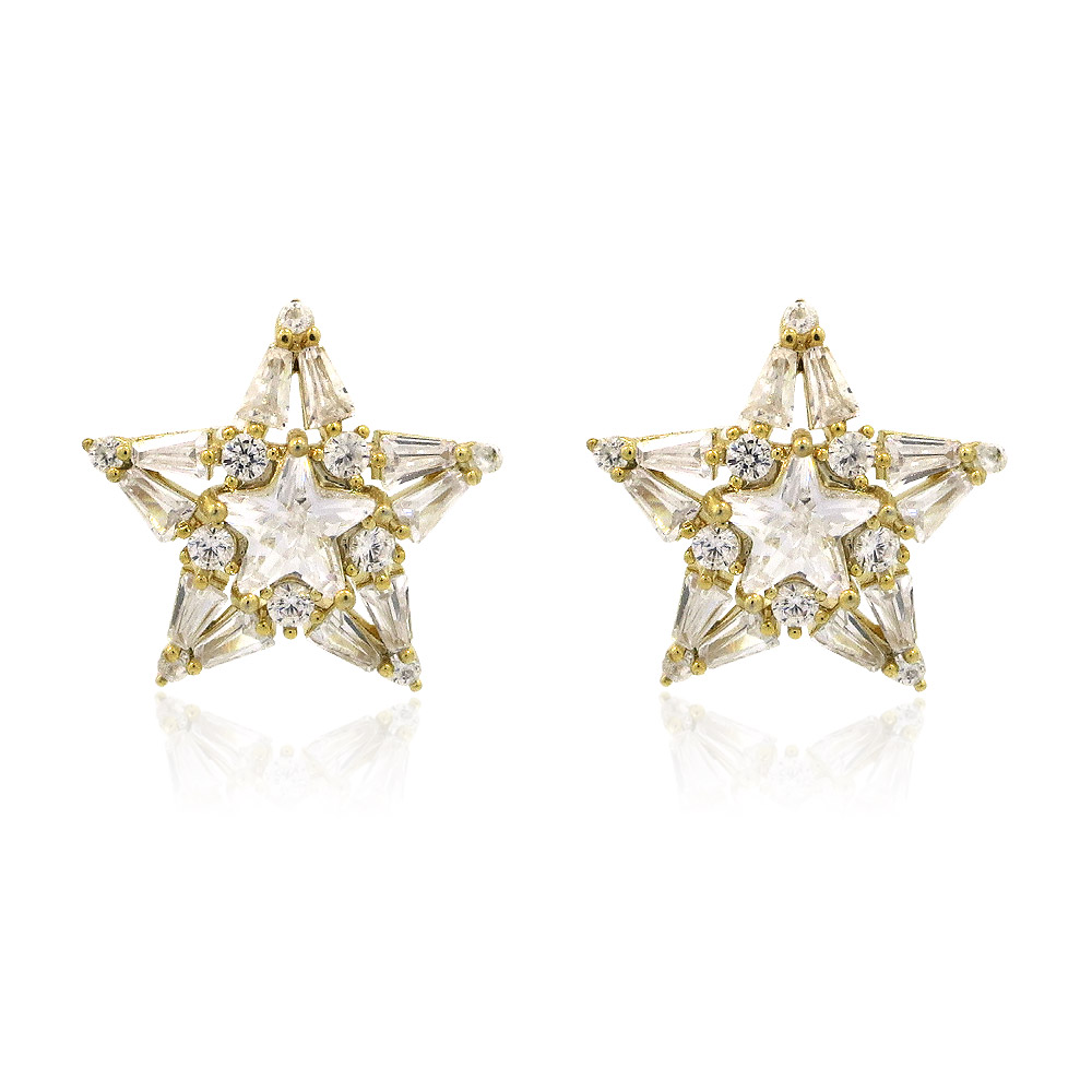 Shinny Star Stud Earrings